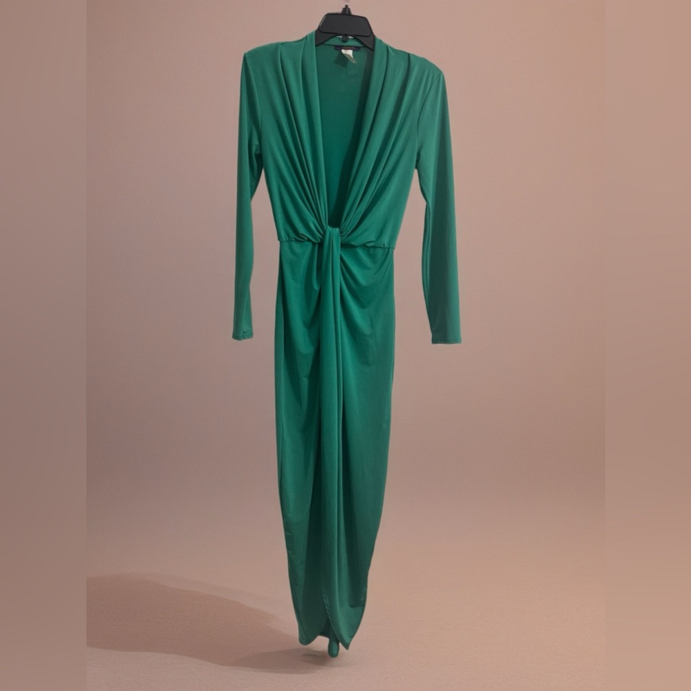 Cameo Long Sleeve Green Dress